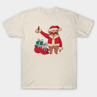 Merry Slothmas // Funny Christmas Santa Sloth T-Shirt